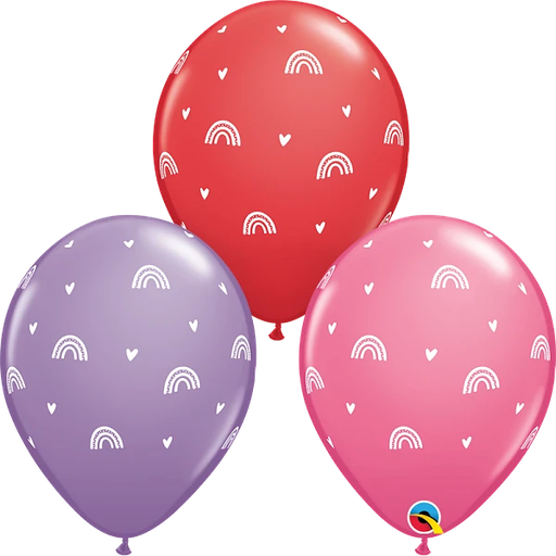 [203.24790] Globo 12" Arcoiris Y Corazones C/1