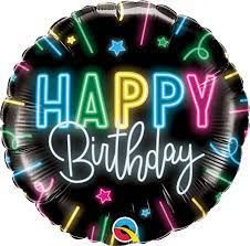 [203.25198] Globo 4" Birthday Resplandor Neon C/1