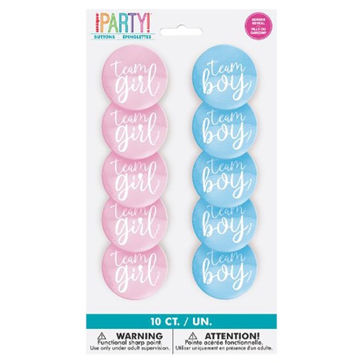 [30.76045] Gender Reveal Team Buttons C/10