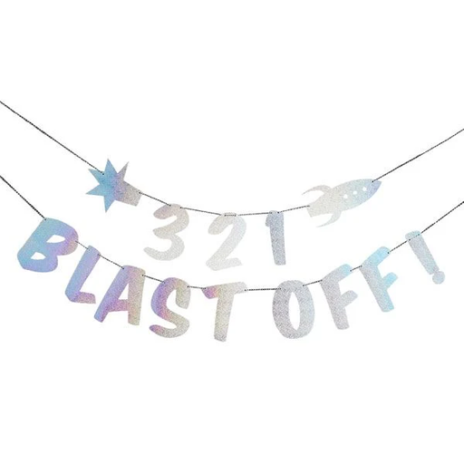 [280.HBBO104] Banner 3 2 1 Blast Off Space Party C/1