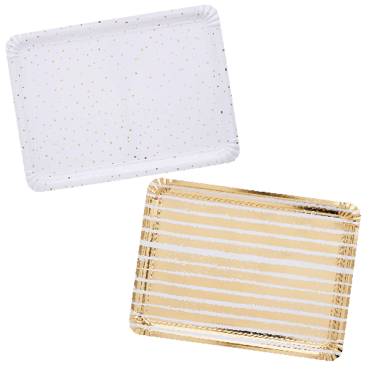 [280.HBMM164] Paper Tray Foil Dorado C/4