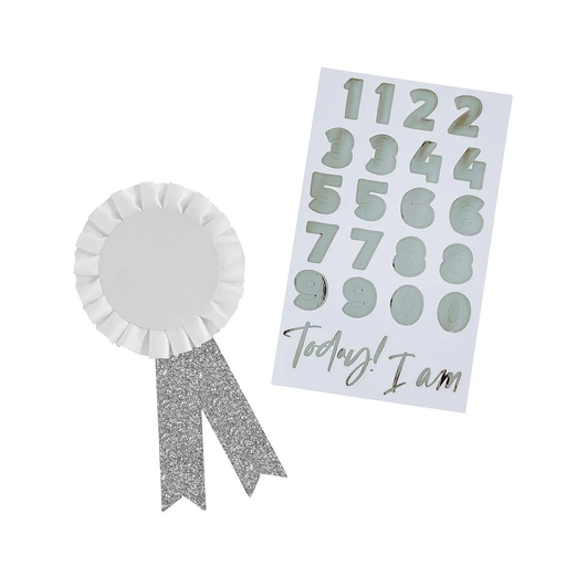 [280.HBMM352] Birthday Badge Silver Personalizable C/1