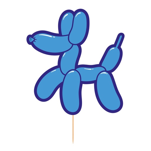 [05.03BBD] Cake Topper Blue Balloon Dog  C/1