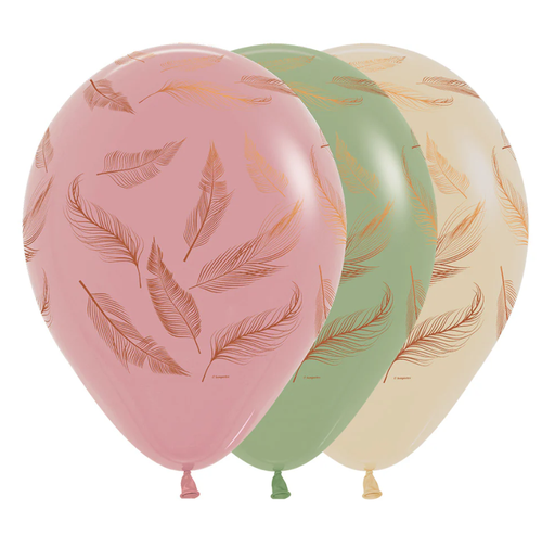 [221.385952] Globo 12" Latex Fashion Plumas C/1