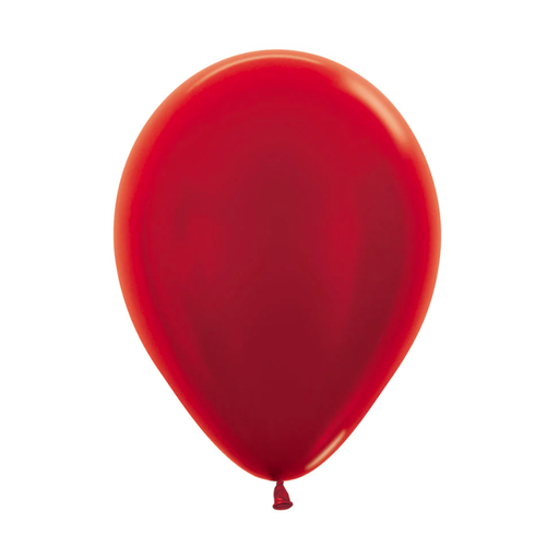 [221.238364] Globo 12" Latex Metal Rojo C/1