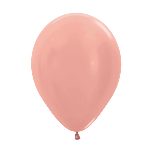 [221.124391] Globo 12" Latex Metal Dorado Rosa C/1