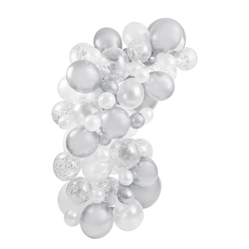 [280.HBMM206] Balloon Arch Kit Silver C/1