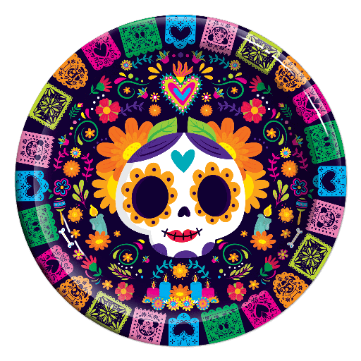 [435G/922] Plato 7" Dia de Muertos  C/6
