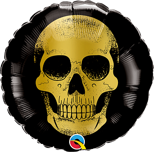 [206.89747] Globo 9" Golden Skull Head C/1