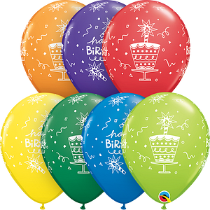 [203.18838] Globo 12" Pastel de Cumpleaños y Velas C/1