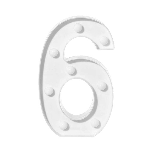 [290.641011] Numero 6 Luz Led C/1