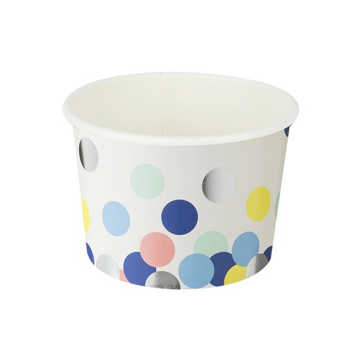 [290.615043] Vaso 16oz Para Dulces Dots Colores C/5