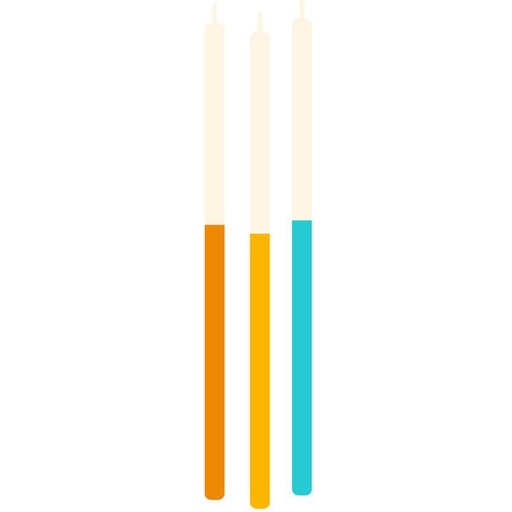 [135.1BIR1261] Candles Rainbow C/12