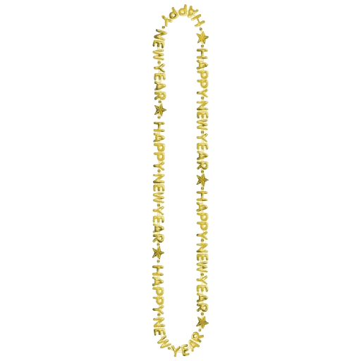 [14.5890/1] Collar Happy New Year color Dorado C/3