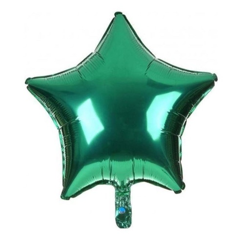 [192.35117] Globo 18" Estrella Verde Esmeralda C/1