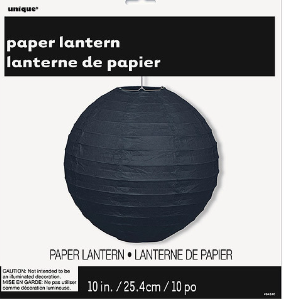 [30.64240] Linterna De Papel Negra C/1