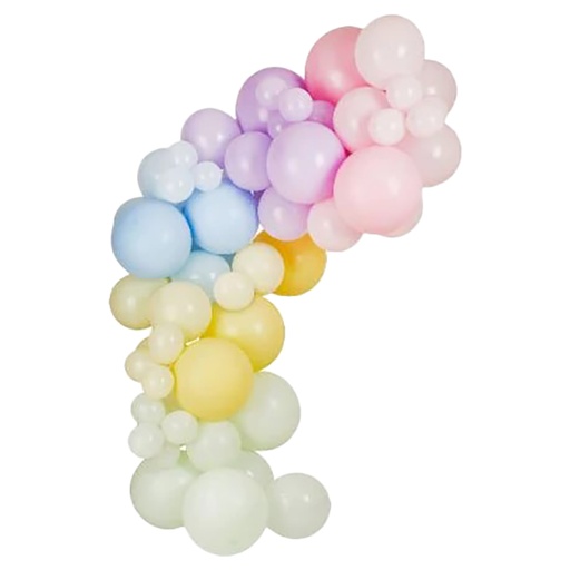 [280.HBGP163] Arco De Globos Tonos Pastel C/65