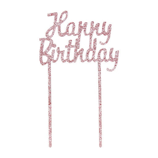 [290.902155] Topper Para Pastel Happy Birthday Rosa C/1