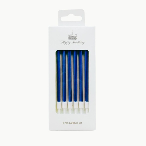 [290.626028] Velas Metalicas Azul C/6