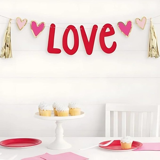 [30.98766] Guirnalda de Corazones con Borlas C/1