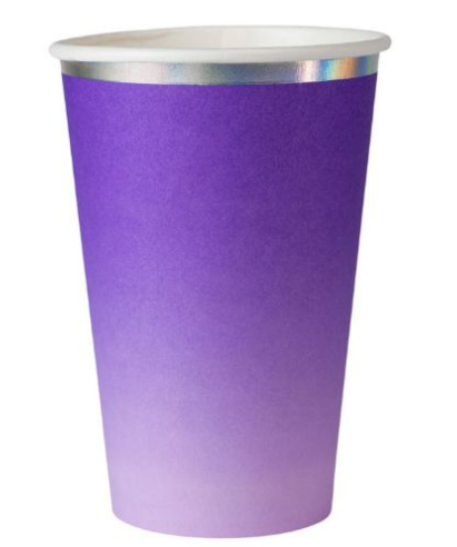 [290.367815] Vaso Foil Degradado Purpura C/8