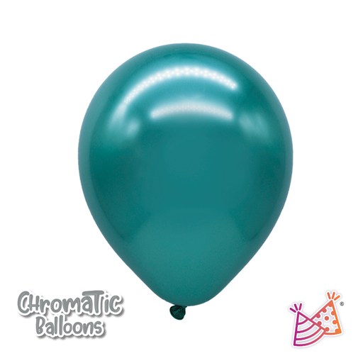 [300.CB11VE] Bolsa De Globos Chrome 11" Verde Eucalipto C/50