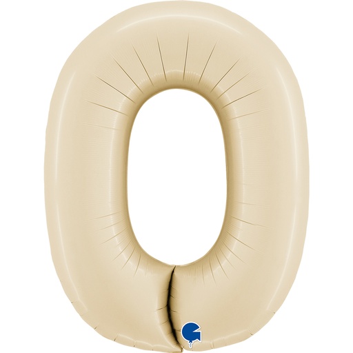 [300.N40IV0] Globo 40" Número 0 Ivory Cream C/1
