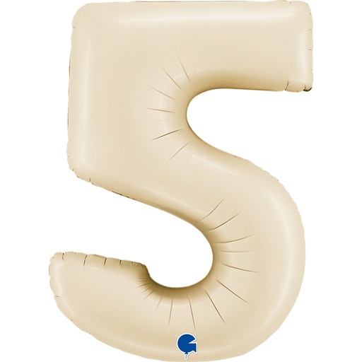 [300.N40IV5] Globo 40" Número 5 Ivory Cream C/1
