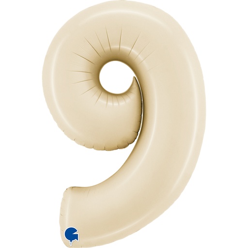[300.N40IV9] Globo 40" Numero 9 Ivory Cream C/1