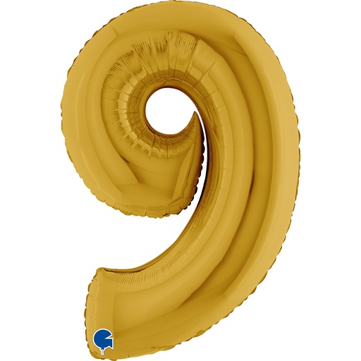 [300.N40OR9] Globo 40" Numero 9 Oro C/1