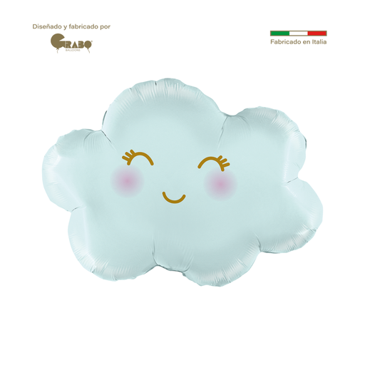 [300.G72119] Globo 24" Nube Satin Azul Pastel C/1