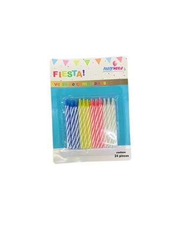 [140.6444] Vela Espiral Colores C/24