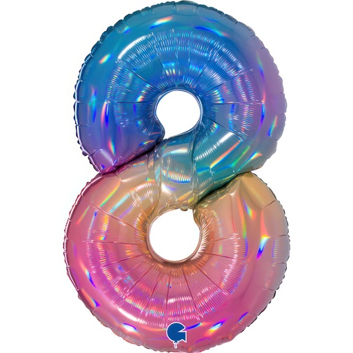 [300.N40CAR8] Globo 40" Numero 8 Caramelo C/1