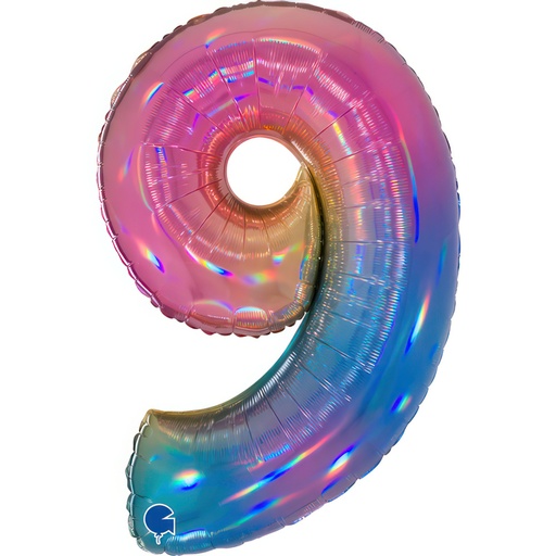 [300.N40CAR9] Globo 40" Numero 9 Caramelo C/1