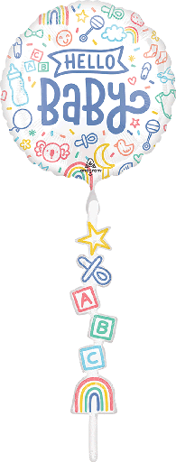 [190.46532-01] Globo 36" Airwalker Hello Baby C/1