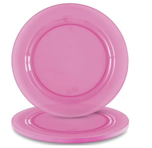 [30.13664] Plato 7" Transparente Rosa C/4