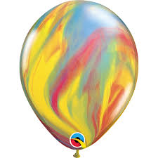[202.43809] Globo 12" Colores Agata Azul Tradicional C/1