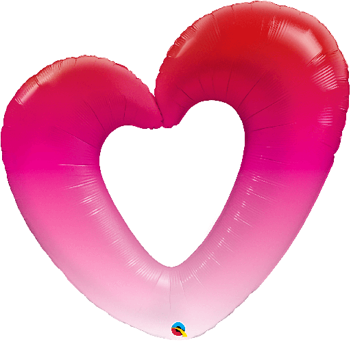 [208.16650] Globo 36" Corazon Rosa Ombre Foil C/1