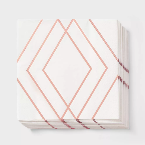 [265.8555] Servilleta G Lineas Rose Gold C/30