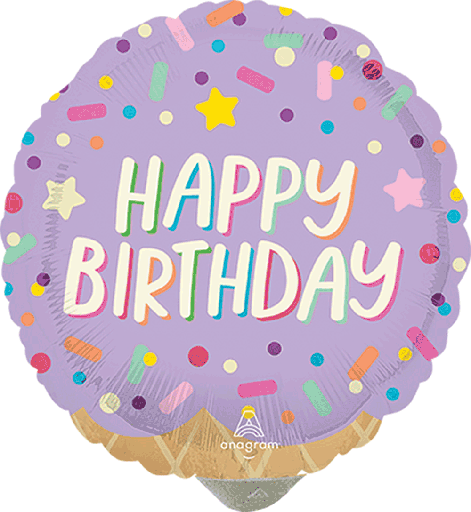 [197.47089] Globo 9" Happy Birthday Ice Cream C/1