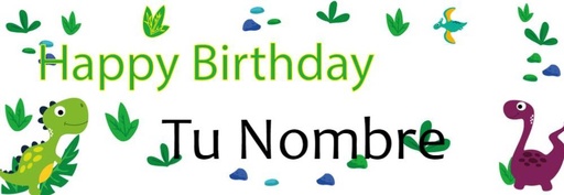 [125.000] Banner HBD Dinos Personalizable