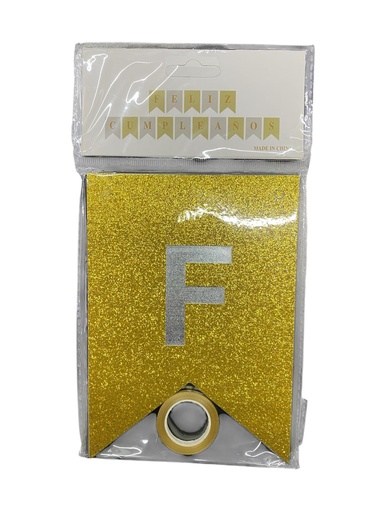 [120.6301] Banderin Brillos Dorado c/1