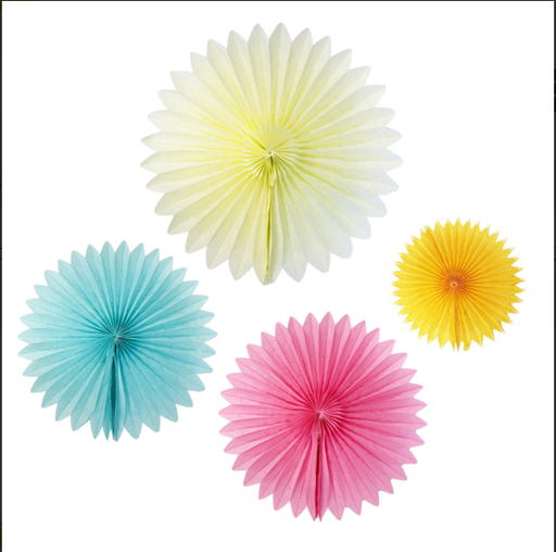 [290.605039] Set De Abanicos De Colores C/4