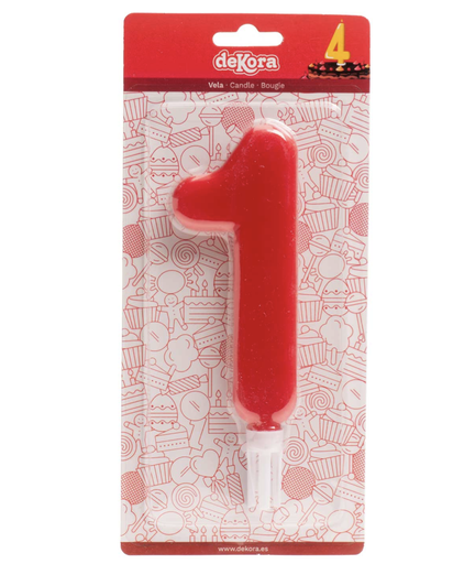 [310.345278] Vela Jumbo Numero Rojo 1 C/1
