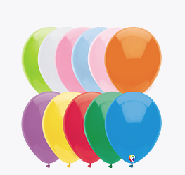[202.74168] Bolsa De Globos 9" Surtido Liso C/50