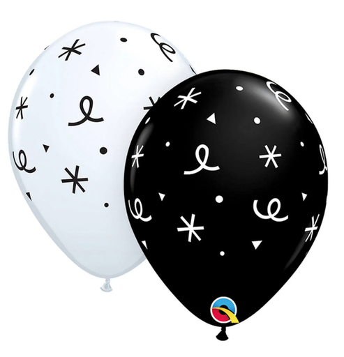 [202.6524] Globo 12" Confeti Y Estrellas C/1