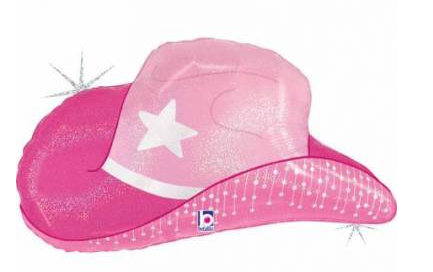 [300.25541GH-P] Globo 26" Pink Cow Girl Hat C/1