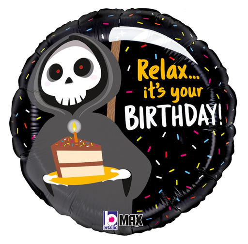 [26372P-P] Globo 18" Grim Reaper Birthday C/1