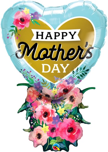 [208.98508] Globo 36" Happy Mothers Day Heart C/1