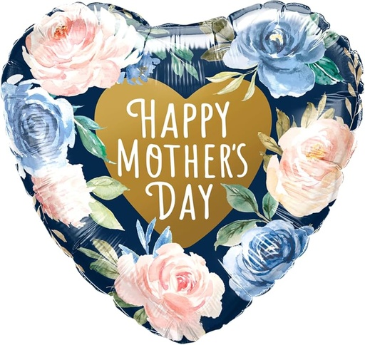 [207.21547] Globo 18" Corazon Flores Happy Mothers Day C/1